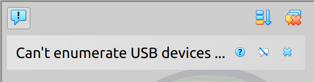 VirtualBox Error Message: Can't enumerate USB Devices
